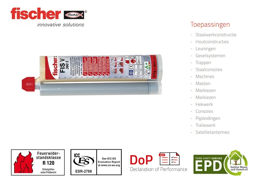 Fischer Injectiemortel FIS HB 345 S | DKMTools - DKM Tools
