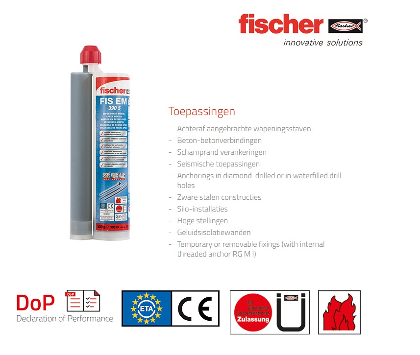 Fischer Injectiemortel FIS EM 390 S