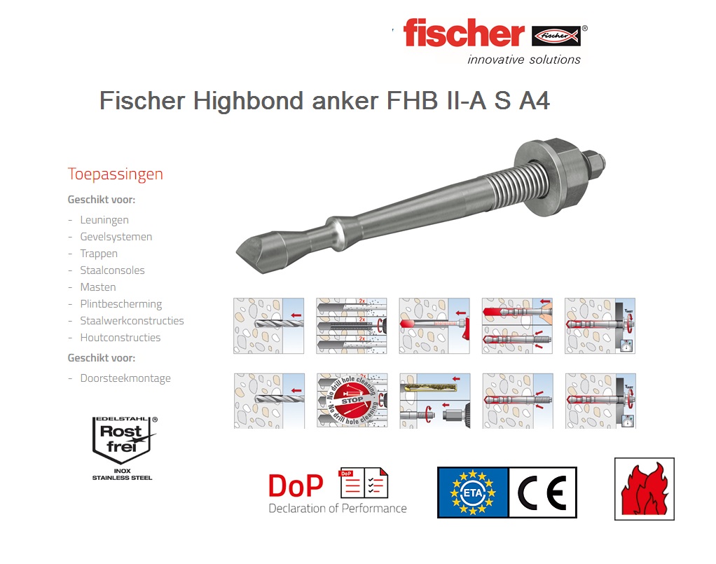 Highbond-Anker FHB II-A S M10x60/10 A4