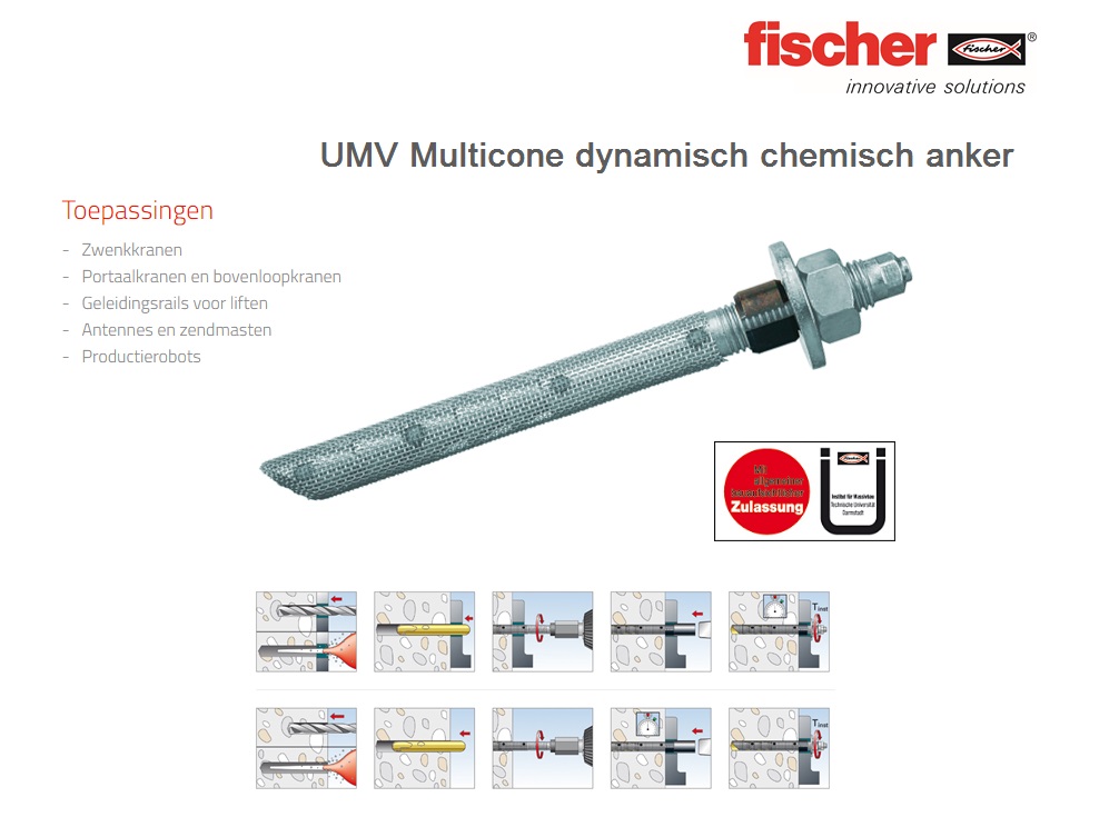 UMV Multicone dynamisch chemisch anker 100 M12/10