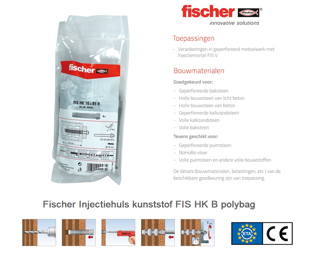Fischer Injectiehuls met net FIS H N 18x85 N | DKMTools - DKM Tools