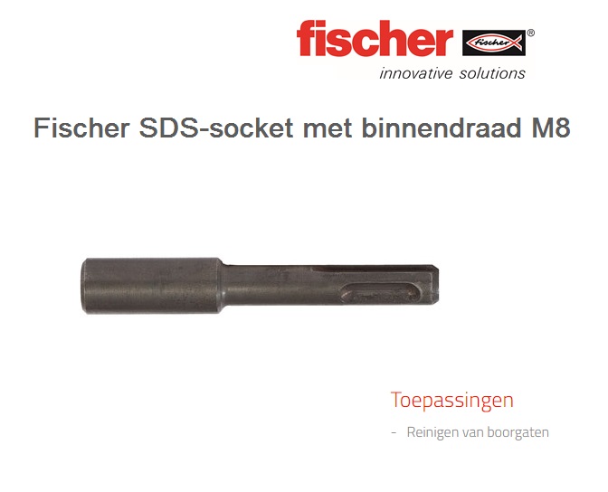Fischer SDS-socket met binnendraad M8