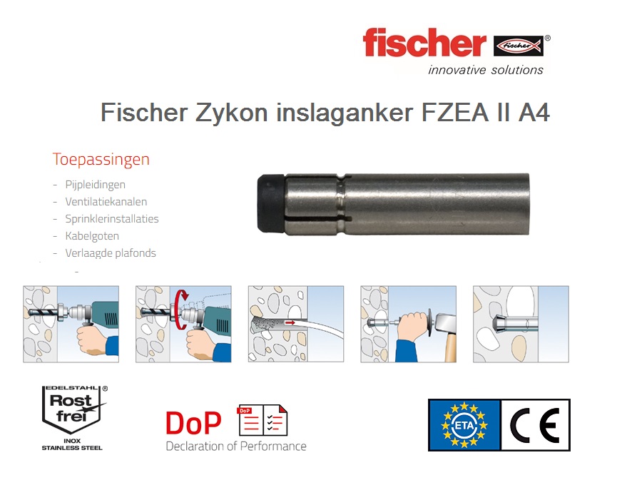 ZYKON inslaganker FZEA II 10x40 M8 | DKMTools - DKM Tools