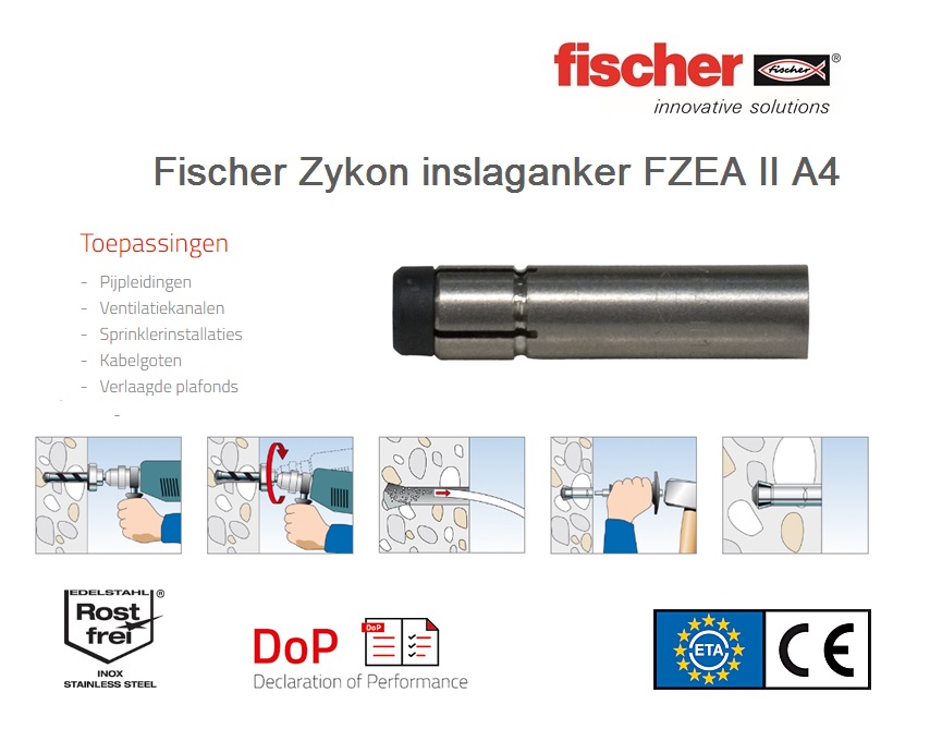 ZYKON inslaganker FZEA II 10x40 M8 A4