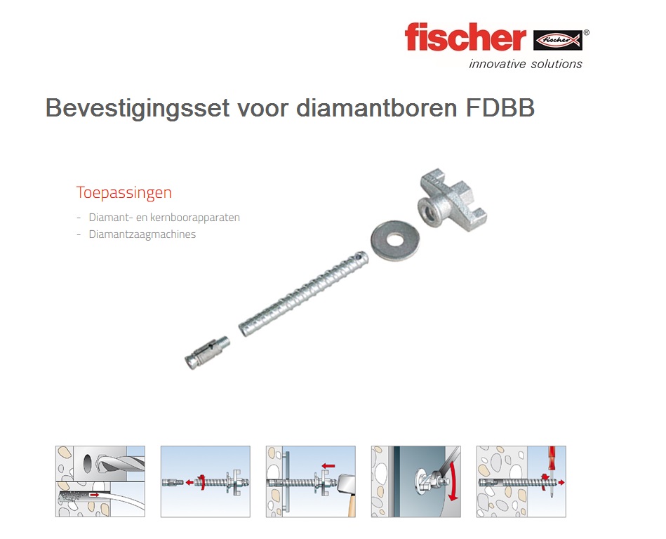 Diamantboorbevestiger FDBB 16/50 Set