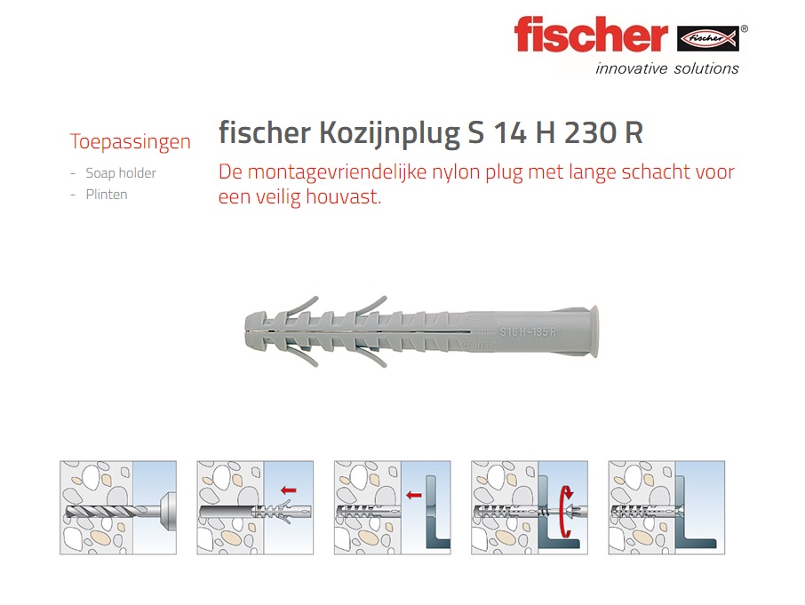 Fischer Kozijnplug S 14 H 230 R