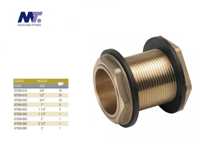 Messing Tankuitlaatconnector BSP 3/8