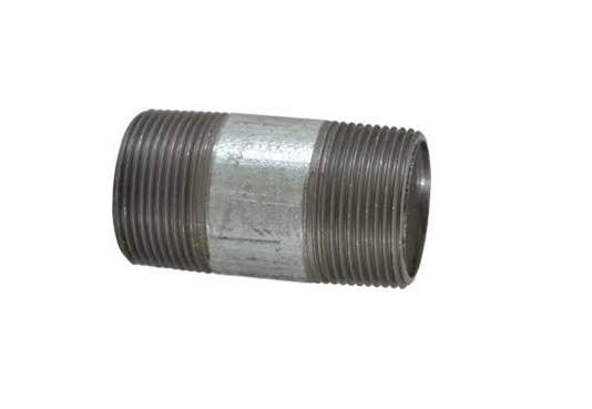 Korte Pijpnippel nr 23 gegalvaniseerd.1/8