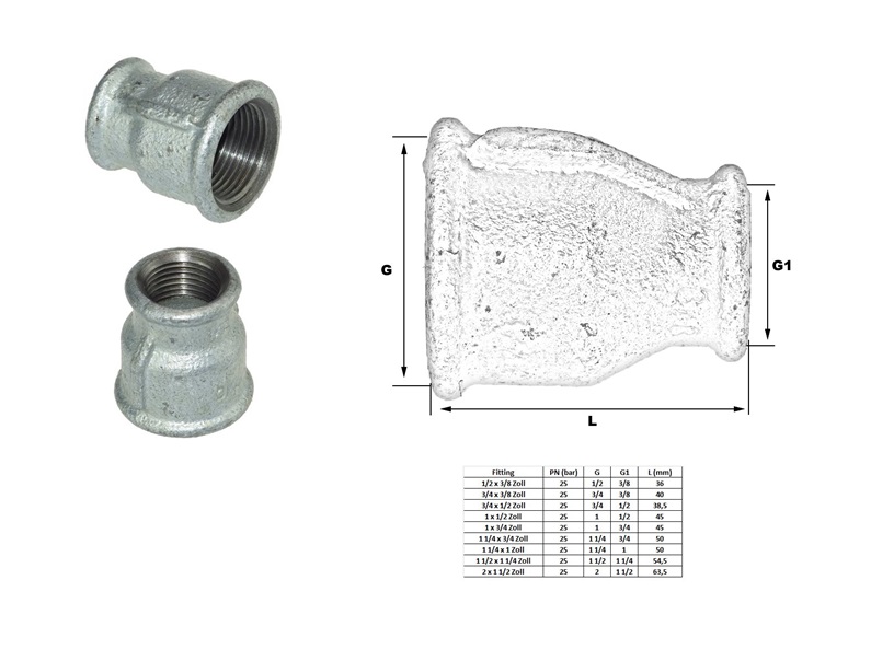 Verloopsok BSP nr 240 1/4x1/8