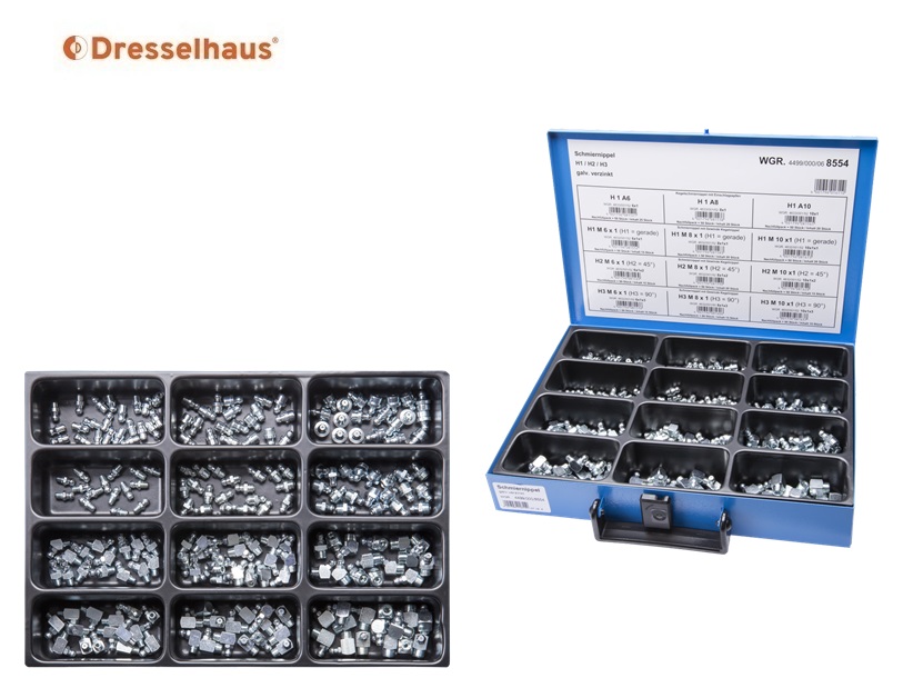 Assortimentskoffer smeernippels H1, H2, H3