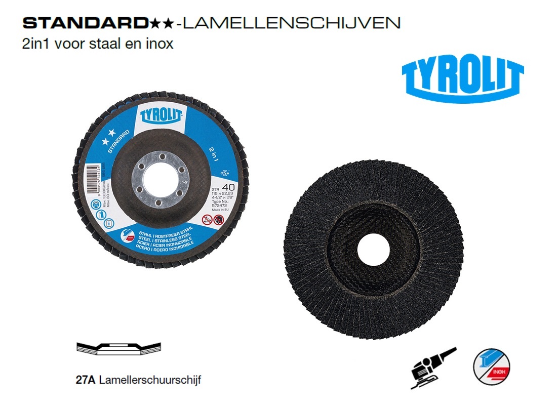 Lamellenschijven. 27A Standard 2 in 1 | dkmtools