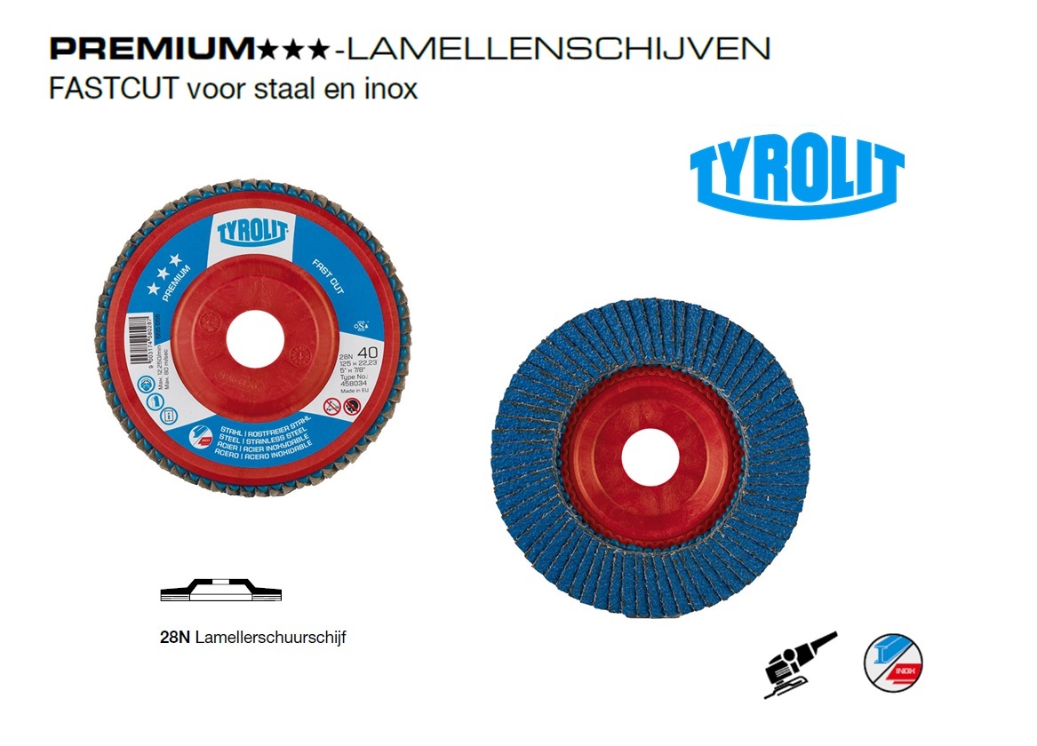 Lamellenschijven. 28N FASTCUT PREMIUM Staal inox | dkmtools