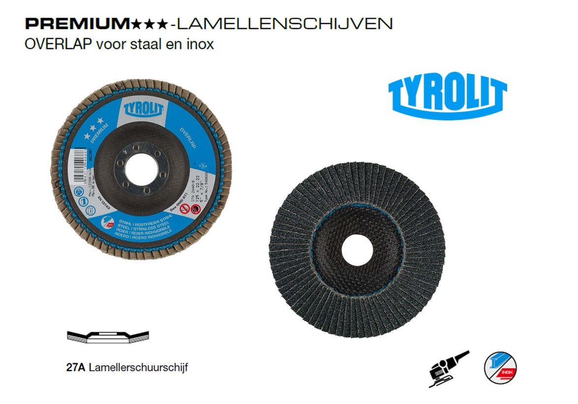 Lamellenschijven.OVERLAP PREMIUM Staal inox | dkmtools