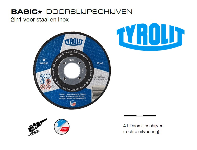 Doorslijpschijven 41 Basic 2 in 1 | dkmtools