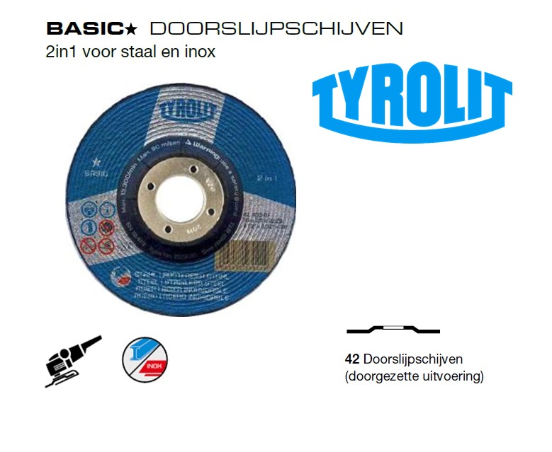 Doorslijpschijven 42 Basic 2 in 1 | dkmtools