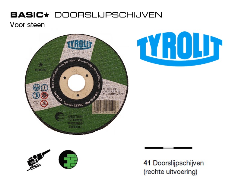 Doorslijpschijven 41 Basic steen | dkmtools