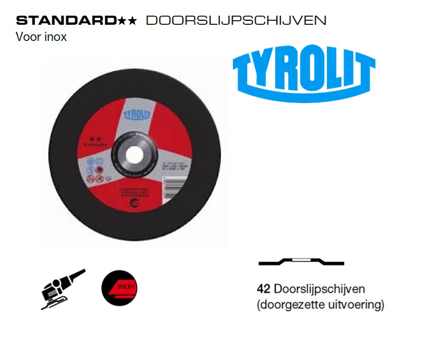 Doorslijpschijven 42 Standard inox | dkmtools