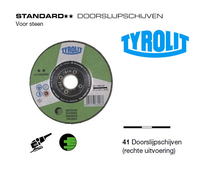 Doorslijpschijven 41 Standard steen | dkmtools