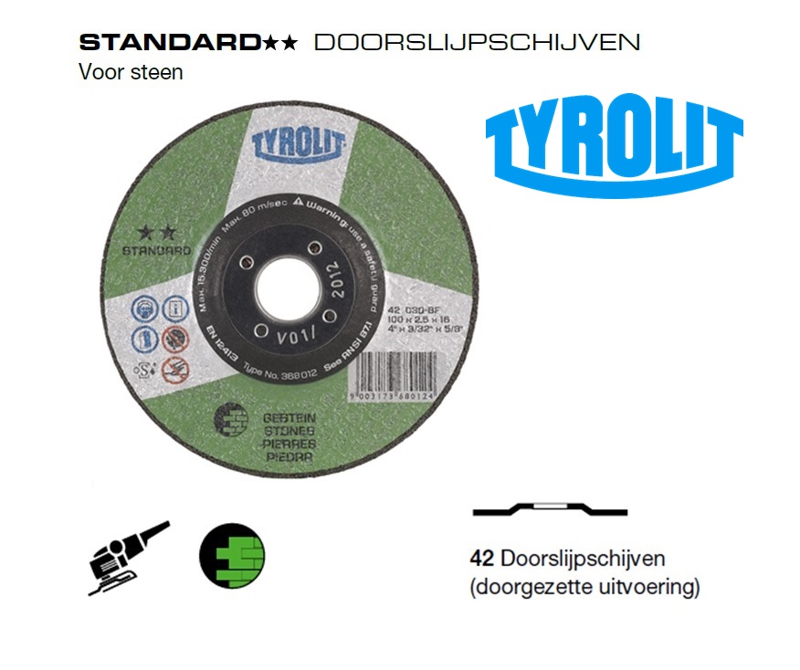 Doorslijpschijven 42 Standard steen | dkmtools