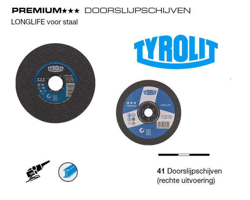 Doorslijpschijven 41 PREMIUM Staal | dkmtools