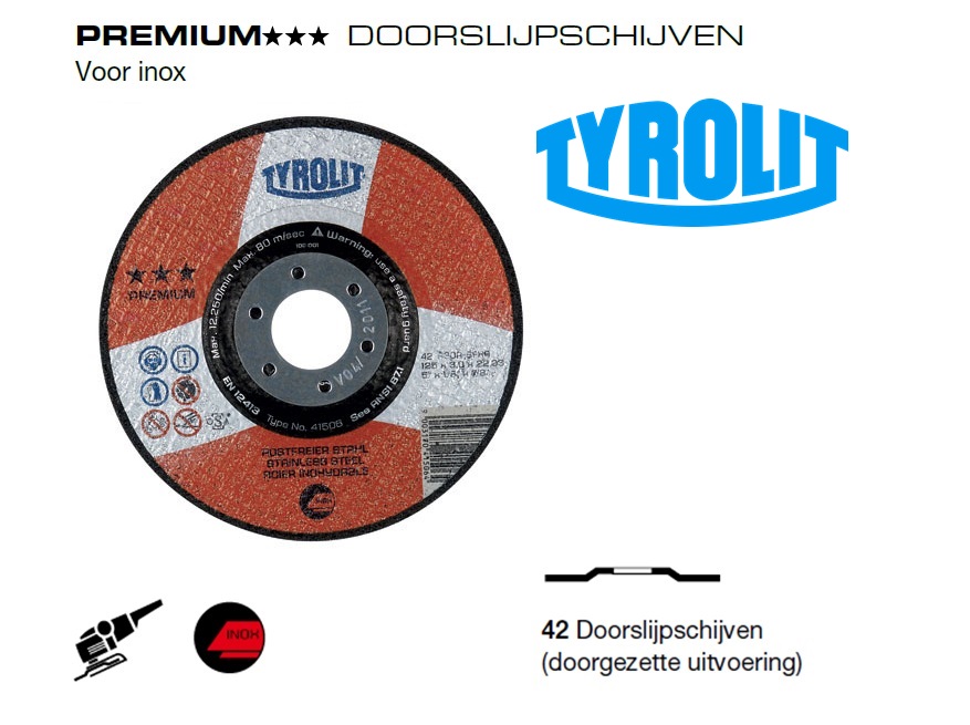 Doorslijpschijven 42 PREMIUM inox | dkmtools