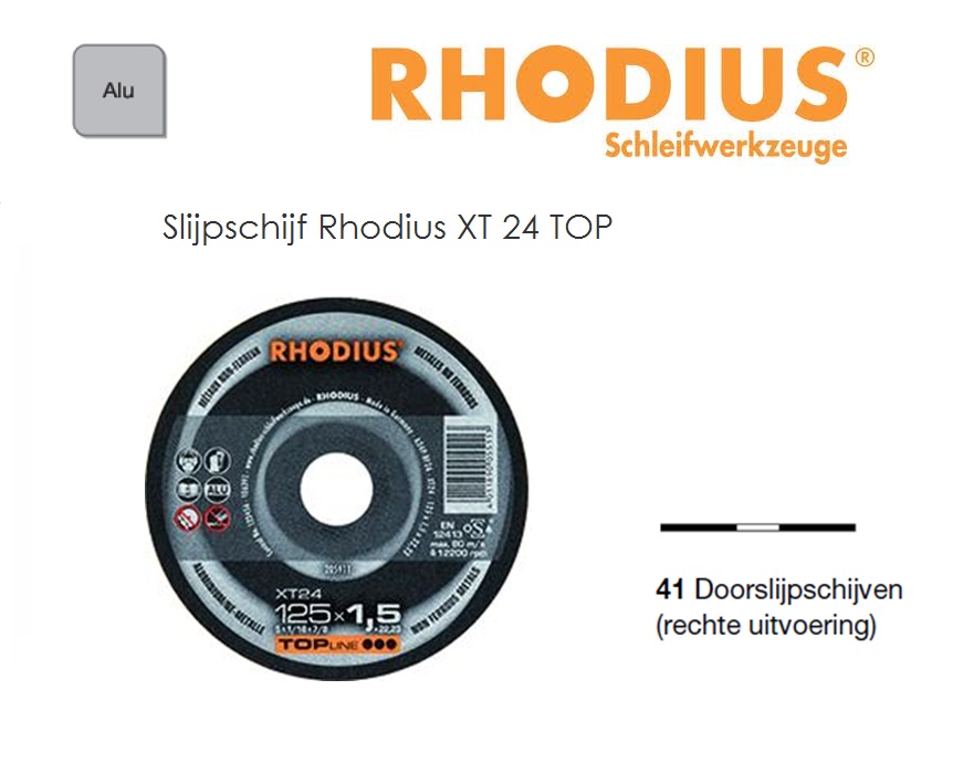 Doorslijpschijven Rhodius XT 24 TOP | dkmtools