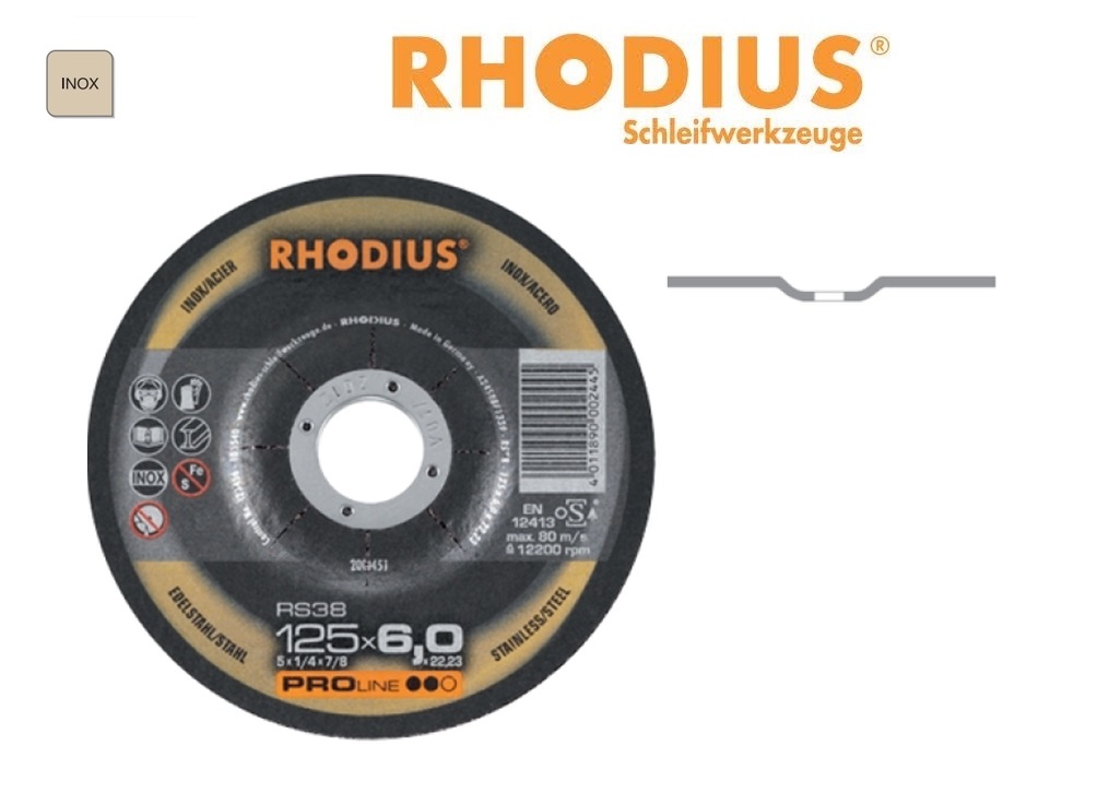 Rhodius Afbraamschijven INOX RS38 PRO | dkmtools