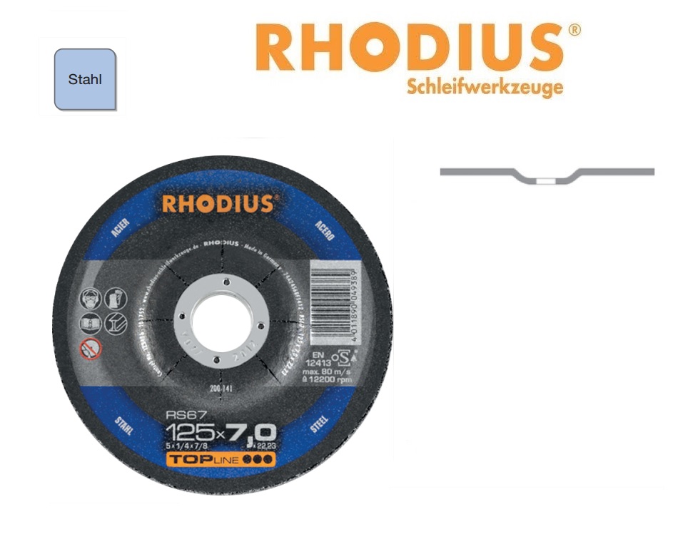 Rhodius Afbraamschijven RS 67 TOP Staal | dkmtools