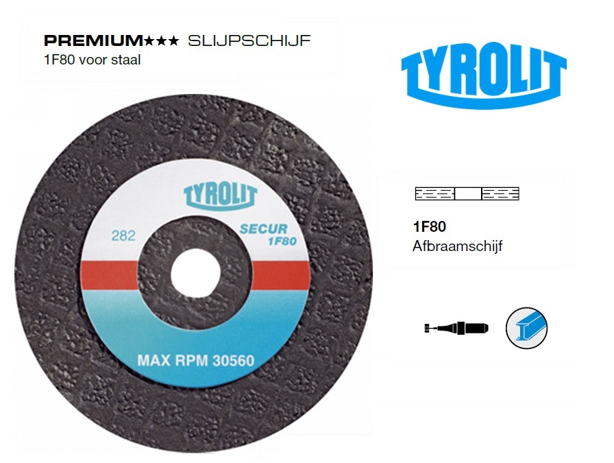 SlijpSchijf 1F80 voor staal | dkmtools