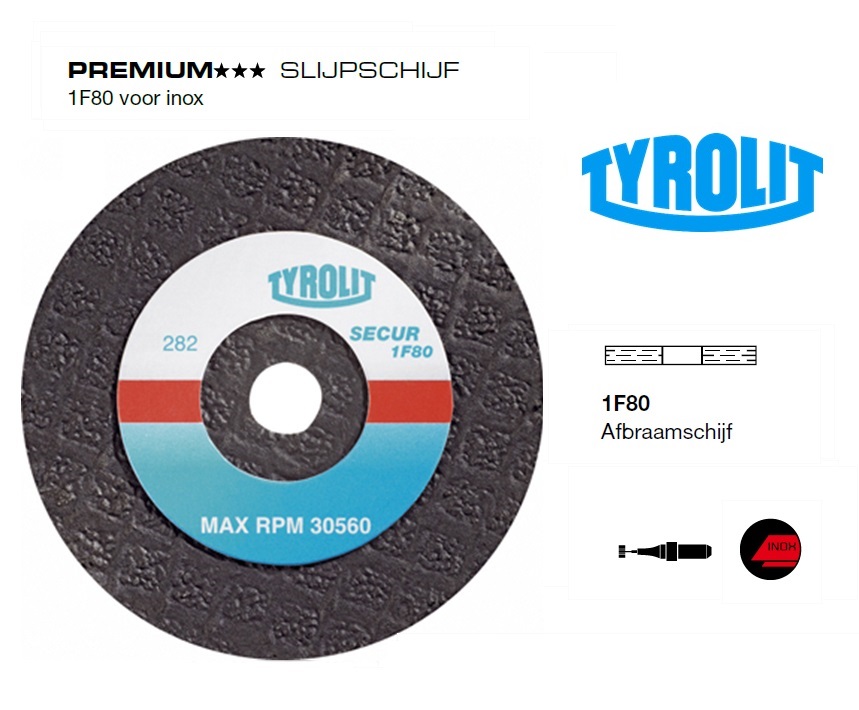 SlijpSchijf 1F80 voor inox | dkmtools