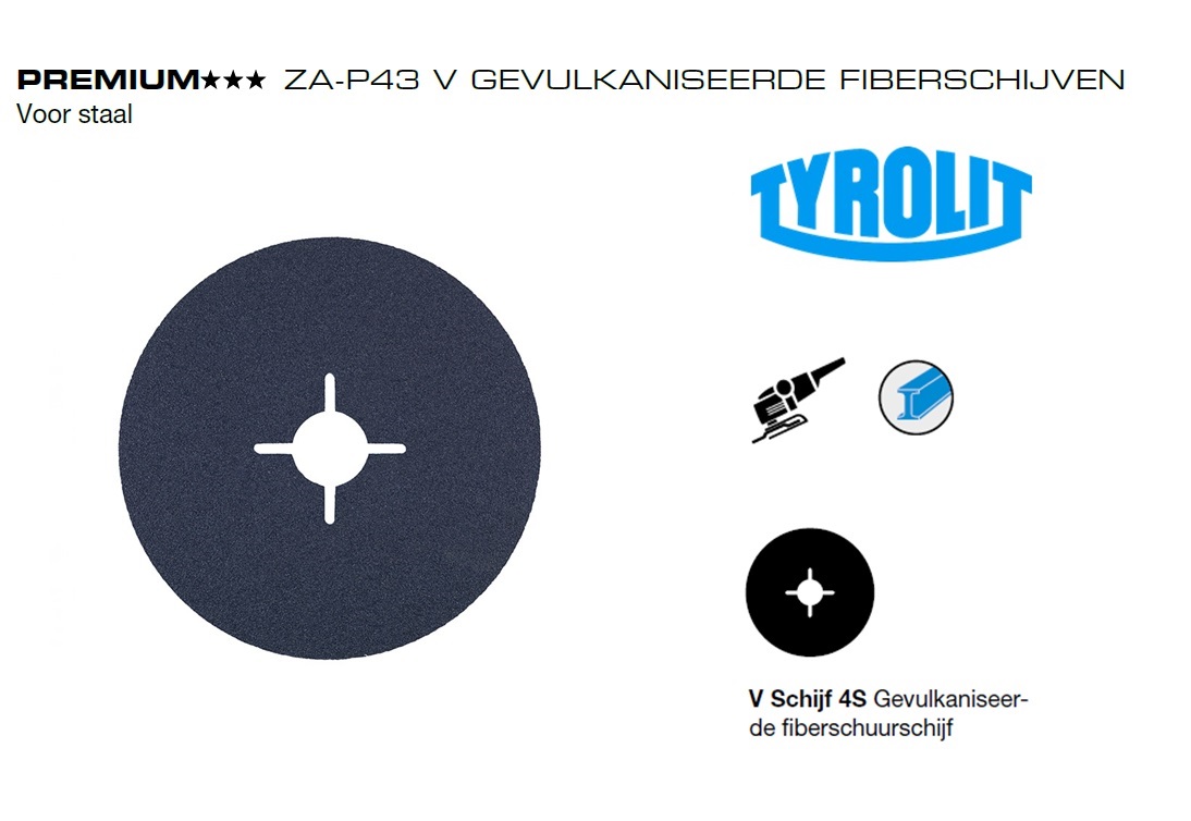 Fiberschijven. Za P43 V Tyrolit | dkmtools