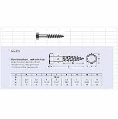 Houtdraadbout DIN 571 A2 | dkmtools