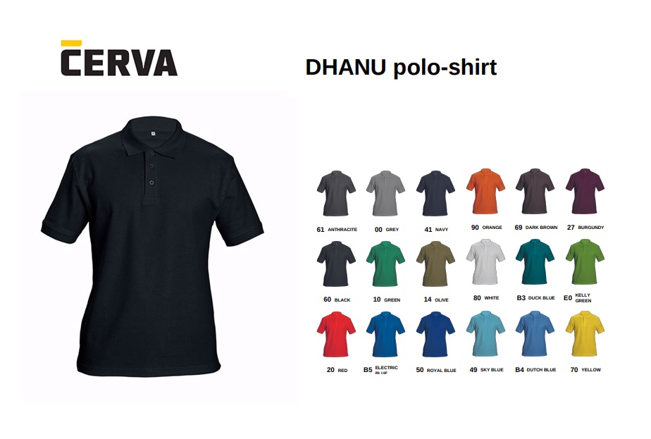 DHANU polo-shirt -zwart | DKMTools - DKM Tools