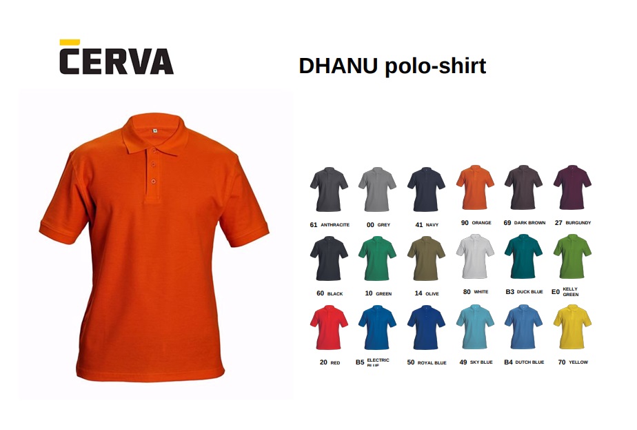 DHANU polo-shirt -oranje | DKMTools - DKM Tools