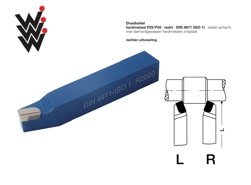 Draaibeitel DIN 4971 P25-P30 Rechts | dkmtools