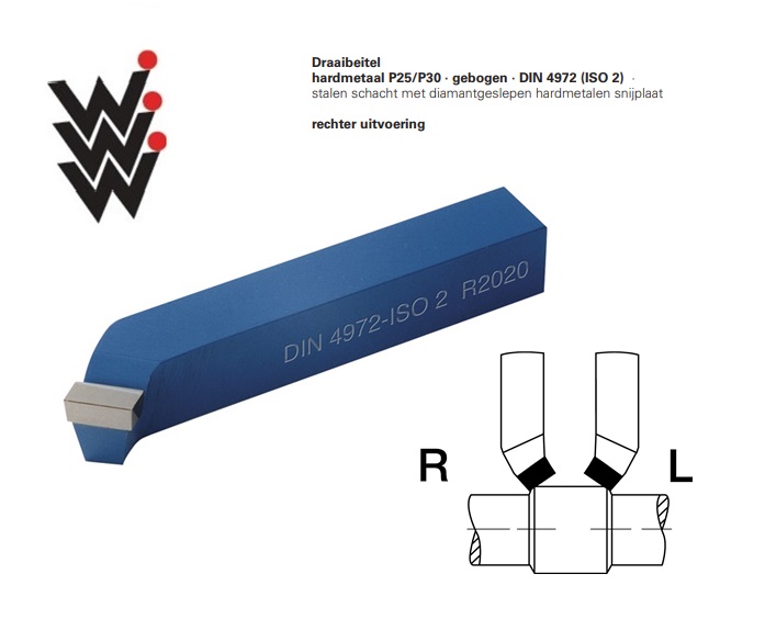 Draaibeitel DIN 4972 P25-P30 Rechts | dkmtools