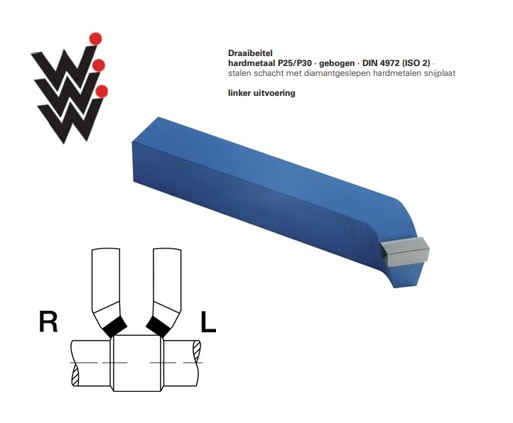 Draaibeitel DIN 4972 P25-P30 Links | dkmtools