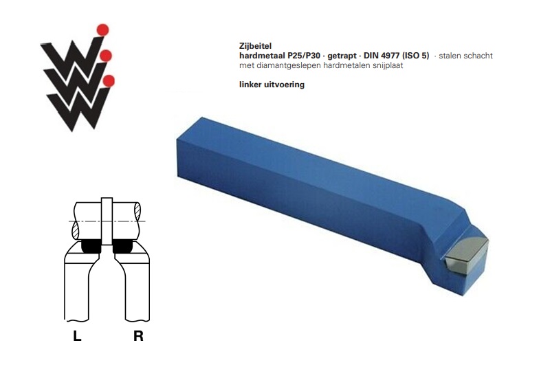 Zijbeitel DIN 4977 P25-P30 Links | dkmtools