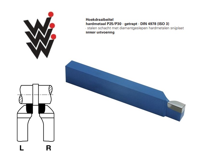 Hoekbeitel DIN 4978 ISO 3 P25-P30 Links | dkmtools