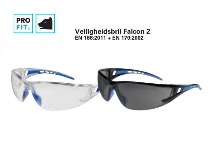 Veiligheidsbril Falcon 2 EN 166:2011 + EN 170:2002 | dkmtools