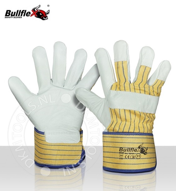 Bullflex Rund-nerflederen gevoerde handschoenen | dkmtools