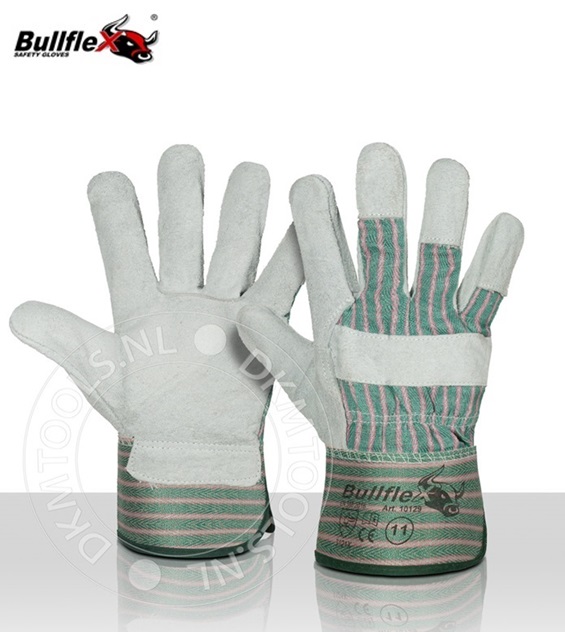 Bullflex Gevoerde rundsplitlederen handschoenen | dkmtools