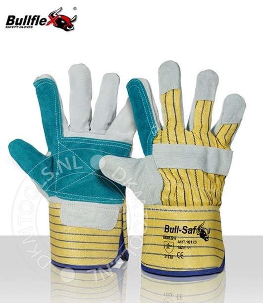 Bullflex Gevoerde rundsplitlederen handschoenen | dkmtools