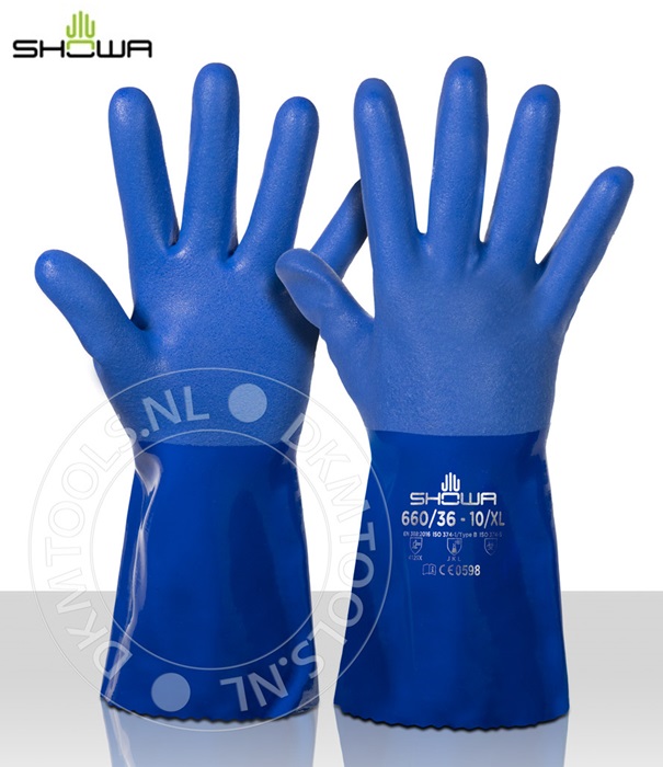 Showa 660 PVC vloeistofdichte handschoenen | dkmtools