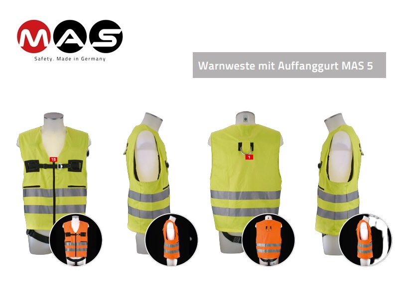 Veiligheidsvest met veiligheidsharnas MAS 5 | dkmtools