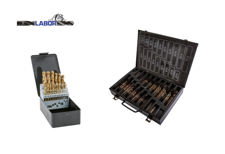 Spiraalboren set HSS-G TiN gecoat DIN 338 | dkmtools