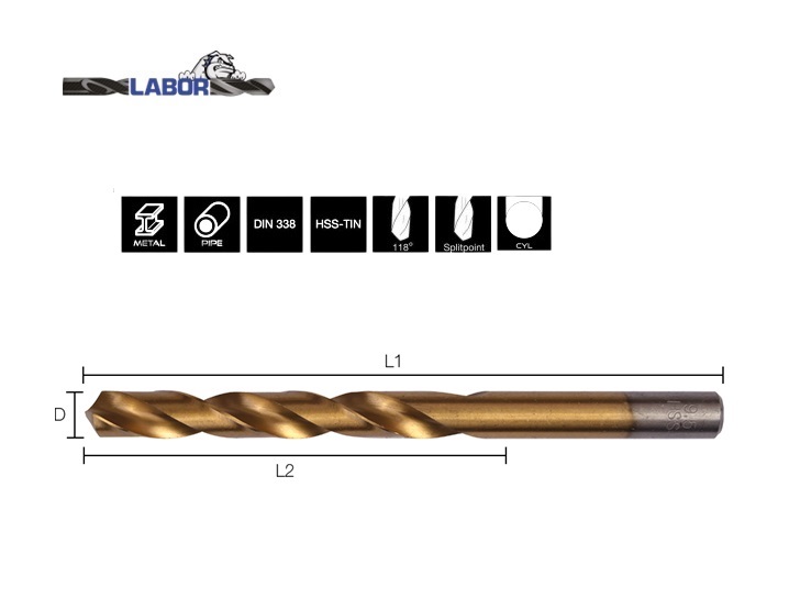 Spiraalboor DIN 338 HSS tin splitpoint | dkmtools