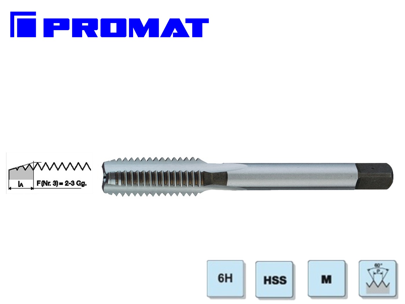 Handtap DIN352 Nr.3 HSS PROMAT | dkmtools