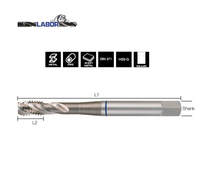 Machinetappen voor blinde gaten DIN371C HSS-G | dkmtools
