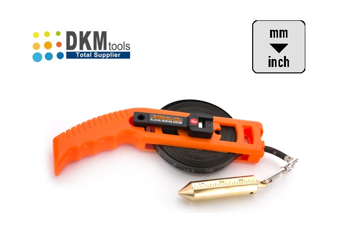 Tankrolbandmaat zwart mm-Inch | dkmtools